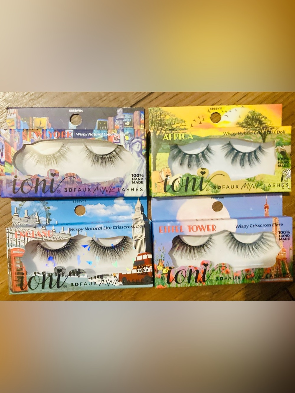 New Ioni 3D Mink Lashes Bundle of 4 Different Eyelashes